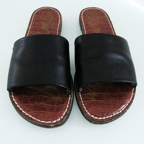 Sam Edelman Women's Leather Slide Sandals Size 8 - Picture 1 of 7